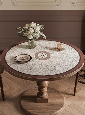 卡罗琳法式皮RYC020Z2革桌垫垫餐圆洗茶几水垫花卉家用大桌垫防免