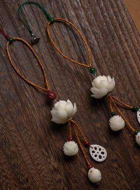 高档气女吊D2446神大款菩提莲花汽车挂车内饰车件载后视镜吊坠内