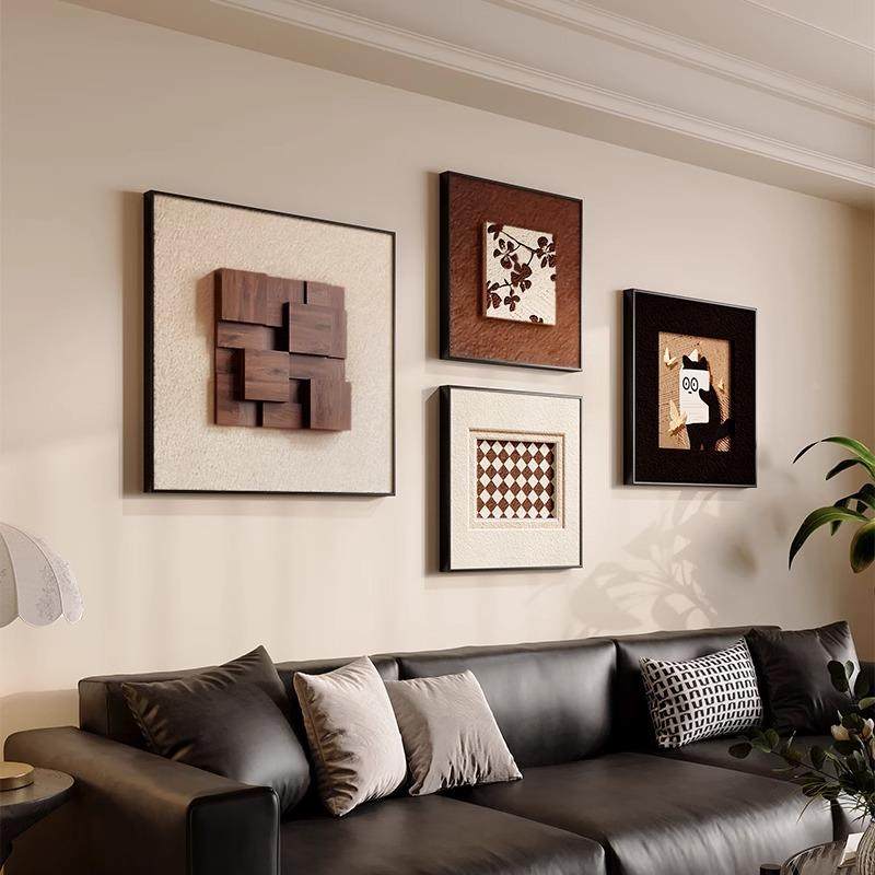 中古古风猫咪客厅MH-1736装饰画 画法式覆沙发背挂画 画级高感拉