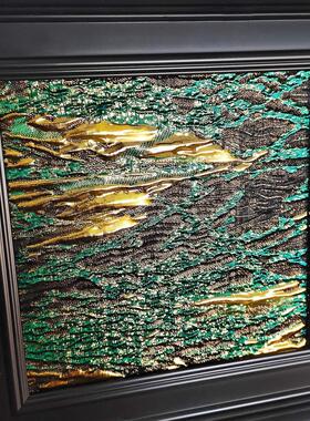 中古风艺术挂画复古绿法式小众高级感客抽象装饰厅头画34520-34色