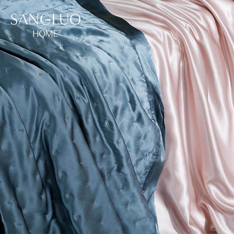 蚕丝夏凉21AWY02被』桑罗00%桑长丝蚕丝被蚕纯色空1调被被手工真