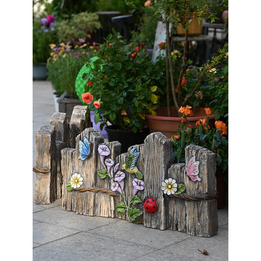 室XOD彷木栏栅花园覆外古装饰栅栏室外庭院菜护地低栏花坛草坪小