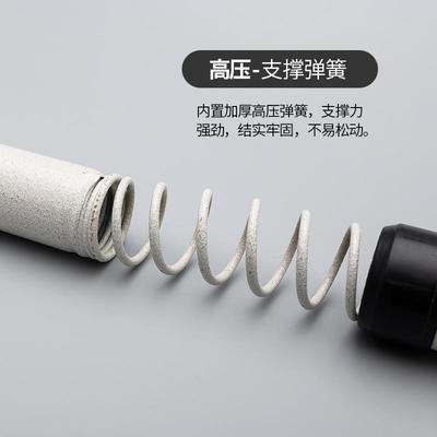 加强MHW伸缩杆简孔窗帘免打飘隔窗断门帘窗帘杆浴室晾衣杆黑易白