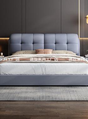 意式极简真皮床主卧高8端大收气1.m801#双人床奢现代简约小轻户型