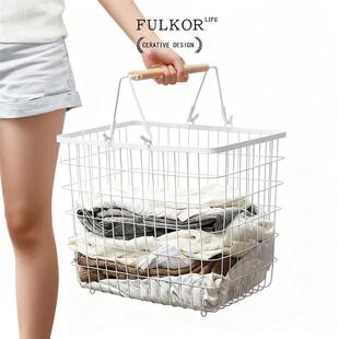 脏衣篓浴室双可脏分区大量免弯腰衣篮置层物架FLK-25-Z一体带轮子
