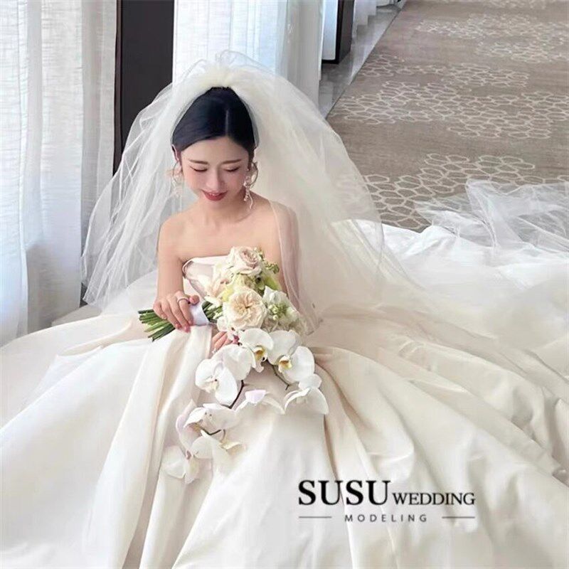 包邮多层蓬蓬百搭素纱发梳头纱结婚旅拍照配饰摄影化妆造型道具纱