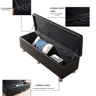 服装 凳实木试衣间储物凳更衣室长条凳子沙发皮凳床尾凳可坐 店换鞋