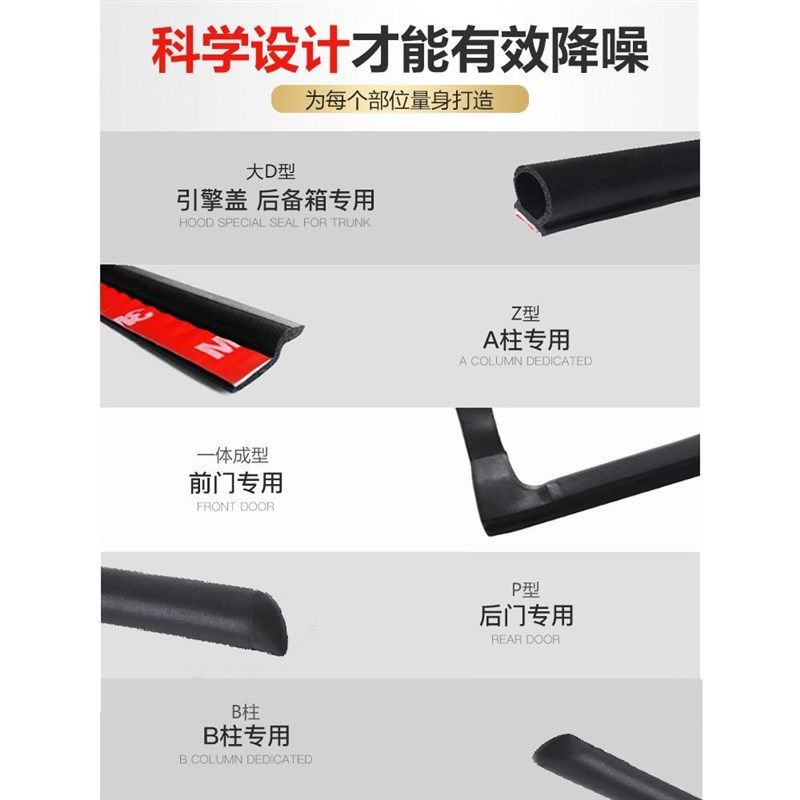 五菱宏光S1S3专用汽车用品密封条车门隔音条全车防尘防水降噪加装