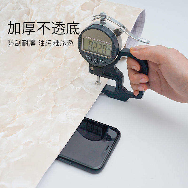厨房防水防油贴纸加m厚防火耐高温竈头竈台面大理石自粘墙贴不留