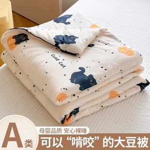 A类夏凉被夏季 空调被子可机水洗 大豆纤维被芯儿童单双人卡通薄款