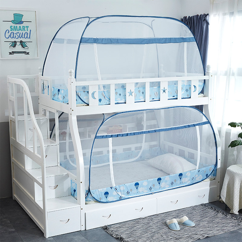 1单人免安装蚊帐三开门0.8米床0.9m学生80宿舍90x190cm2上下铺1.9