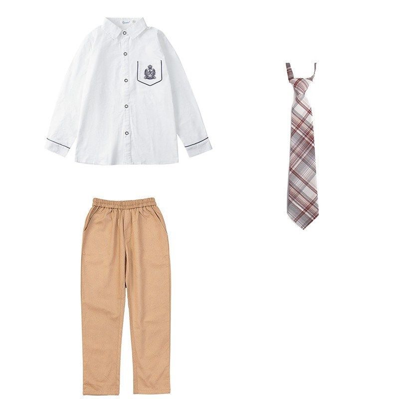 儿童衬衣套装幼儿园园服春秋小学生校服班服学院风男女长袖学生装