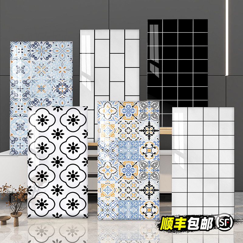 铝塑板墙贴自粘卫生间厨房背景装饰防水防潮墙板仿瓷砖大理石贴纸