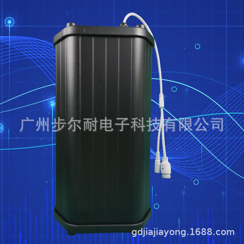 黑色室外防水音柱IP网络数字音箱内置功放喇叭电脑传输播放20W