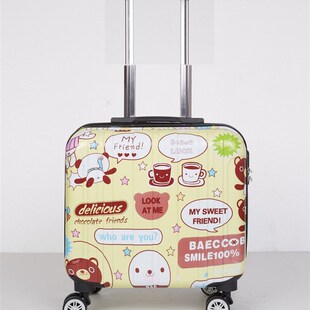18儿童拉杆箱卡通手提行李箱学生万向轮密码礼品pc可爱旅行箱定
