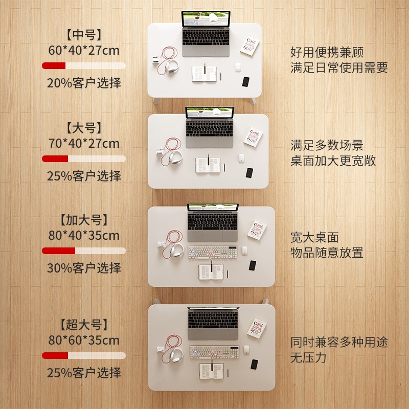 加高恐龙腿加大桌面床上小桌子宿舍卧室可折叠飘窗桌学生书桌笔记