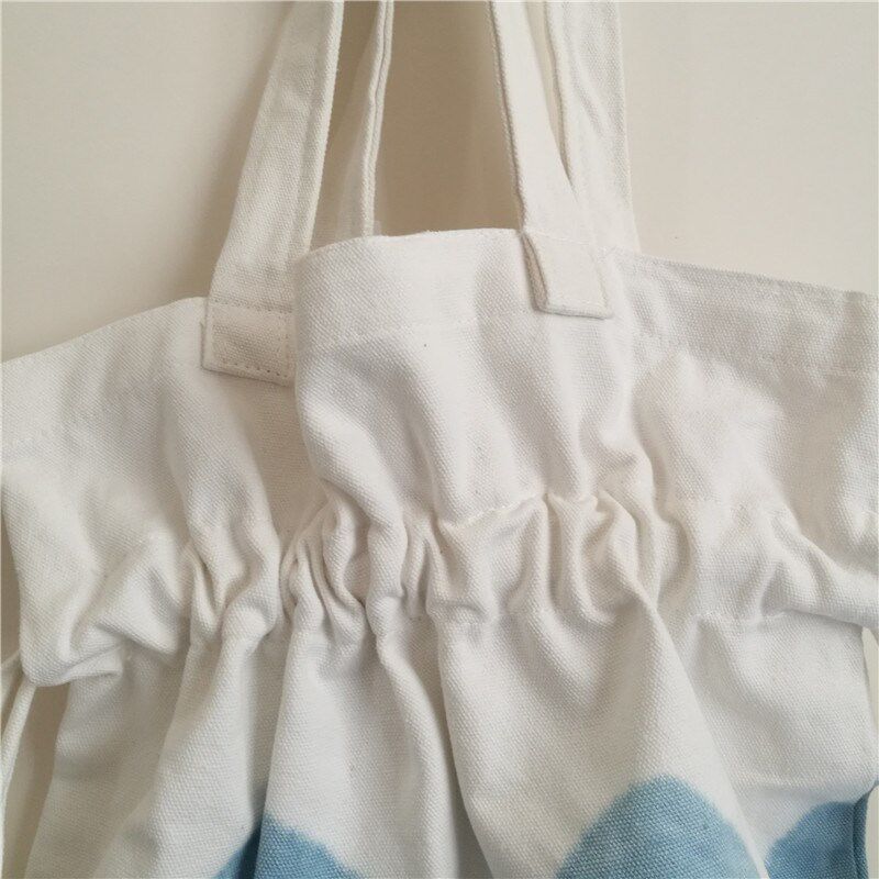 蓝染包包抽绳束口包大理白族手工扎染植物染云南环保包单肩包女包