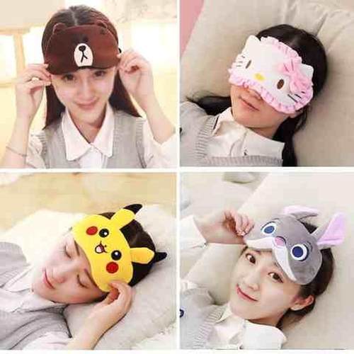 韩版睡眠眼罩卡通l眼罩遮光透气男女卡通儿童幼儿园热敷护眼罩耳