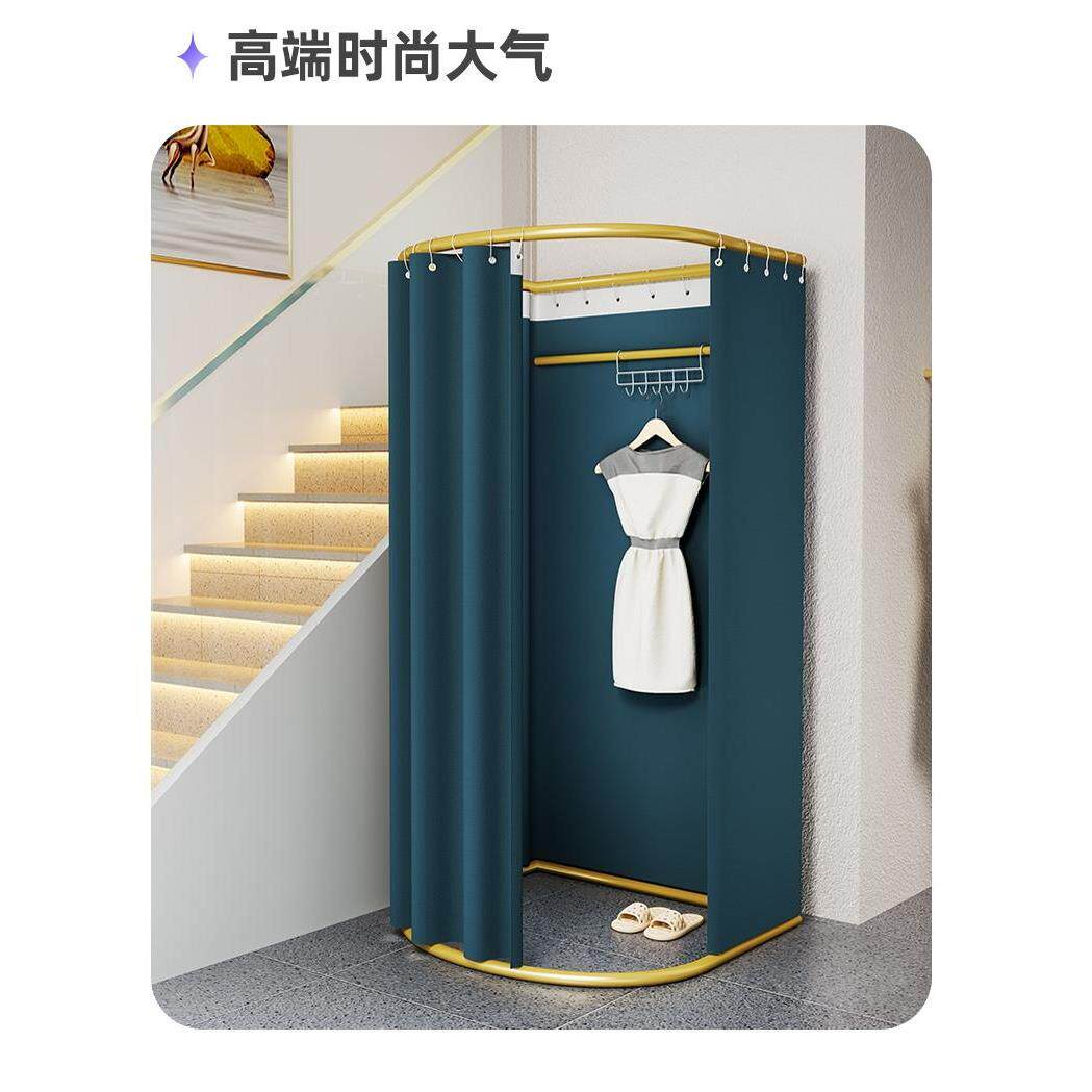 服装店商场试衣间户外简易移动换衣间临时可拆卸展示架更衣室门帘