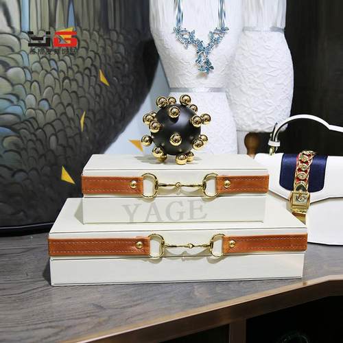 北欧样板间装饰盒轻奢衣帽间饰品摆饰软装收纳盒摆件摄影摆设盒