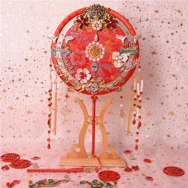 新娘喜扇秀禾服团扇结婚婚礼团扇古风扇子出嫁扇喜字扇中式手捧花,餐饮具,配套器具,淘宝优惠券,粉丝福利购,淘宝优惠卷