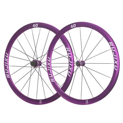 700C锐杰逊（RUJIXU)公路车轮组铝合金V/C圈刹碟刹120响直拉扁条