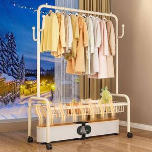 踢脚线取暖器烘衣架专用晾衣架落地卧室冬夏两用烘干挂凉衣架一体