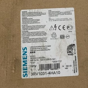 马达断路器3RV1031 4HA103rv1031询价