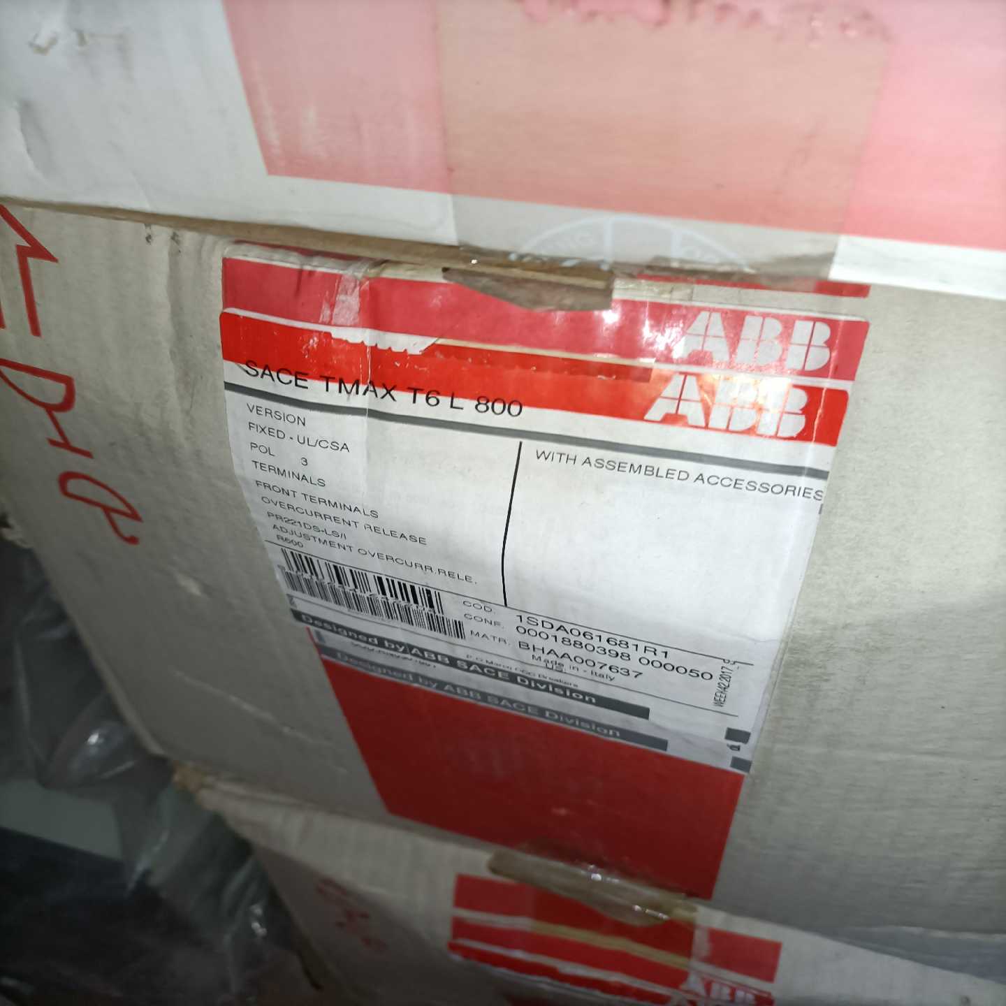 ABB断路器T6L800 PR221DS-LS/I 3P 1~询价