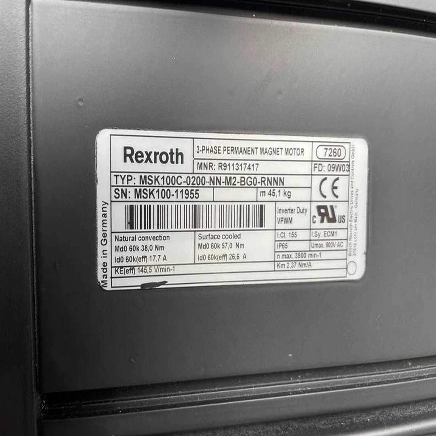 力士乐电机MSK100C-0200-NN-M2-BG0-R