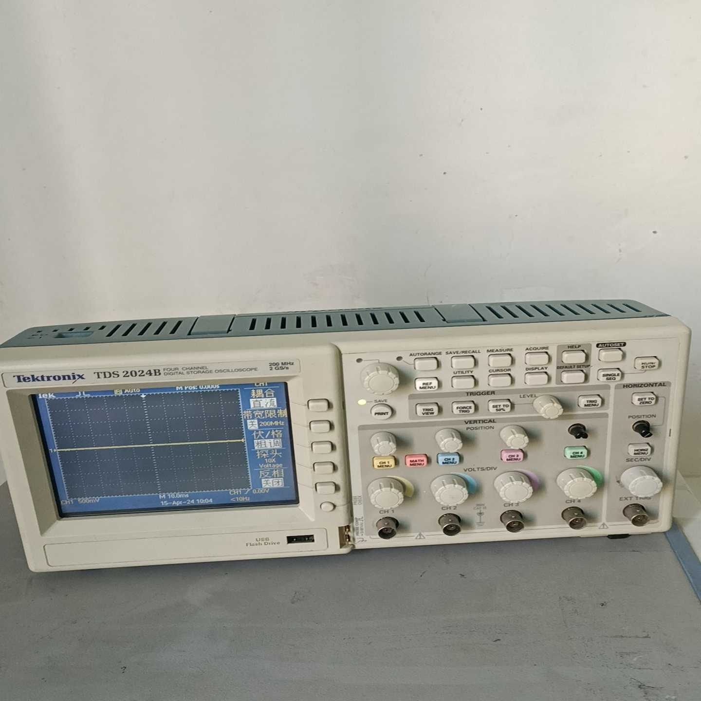 询价~收二手泰克示波器TDS2024B是USB存储方式，4通道20