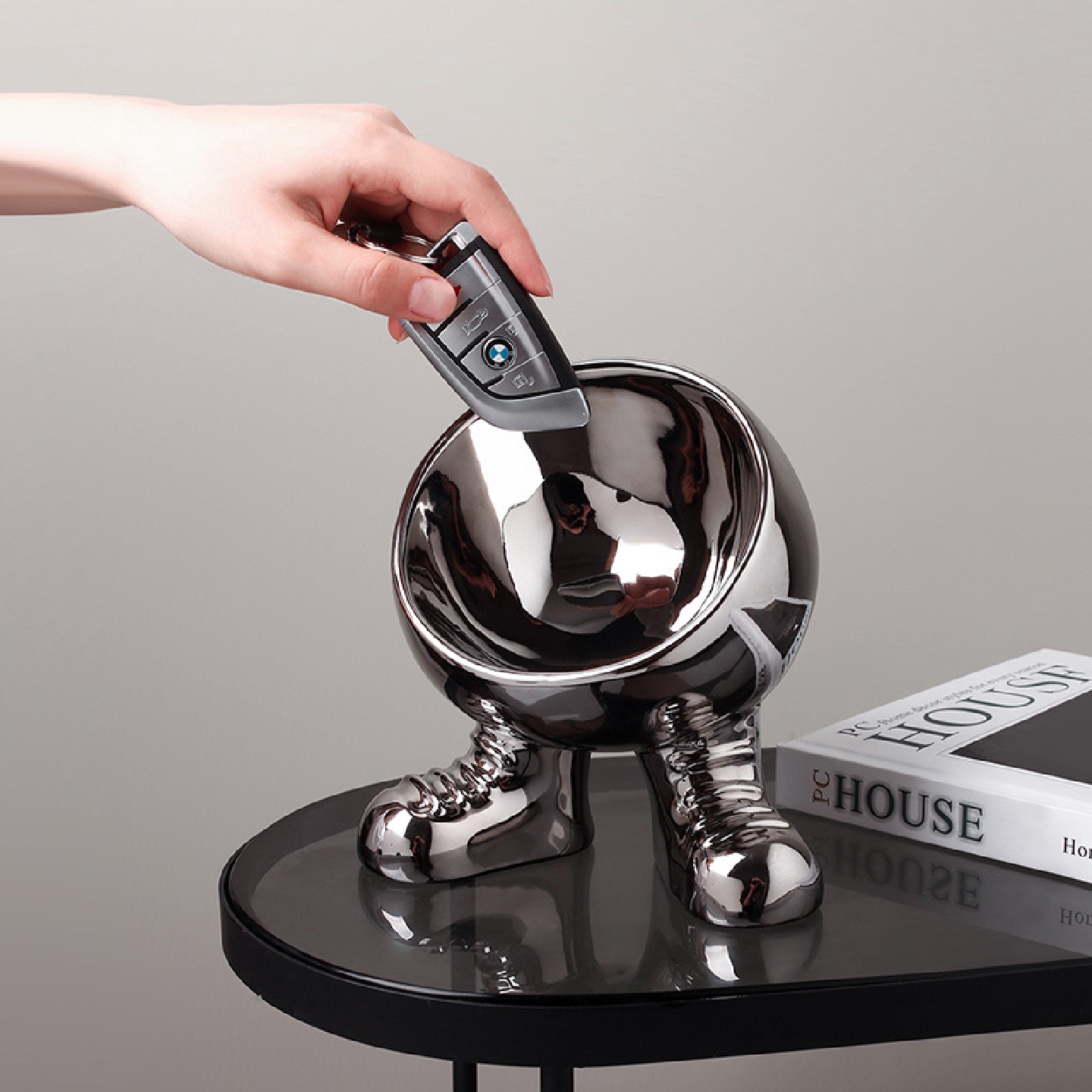 可爱玄关钥匙收纳摆件客厅鞋柜门口放钥匙创意收纳装饰陶瓷摆件