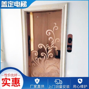 厂家供应家用电梯二层免爬楼家庭微型观光电梯曳引上门测量安装