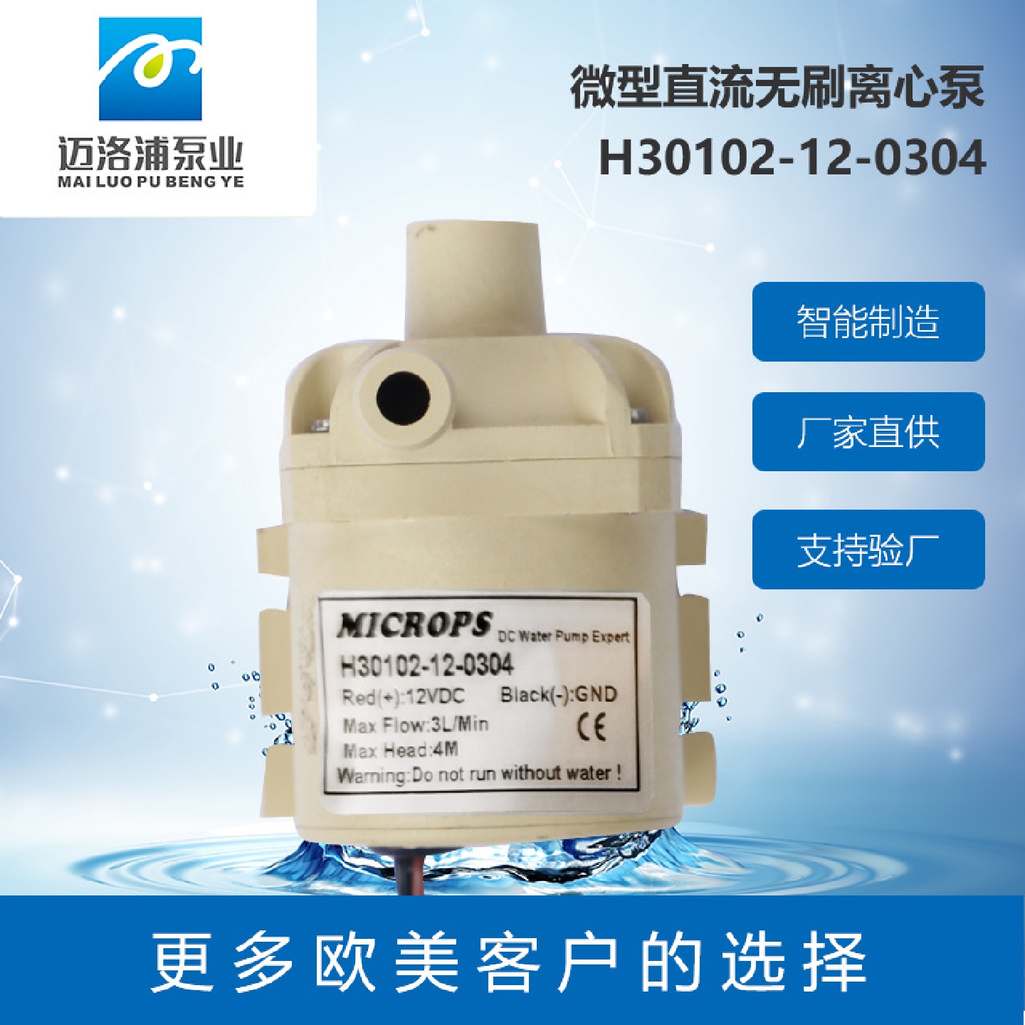 厂家直供直流无刷水泵小型离心泵12v水泵太阳能水泵饮料机水泵