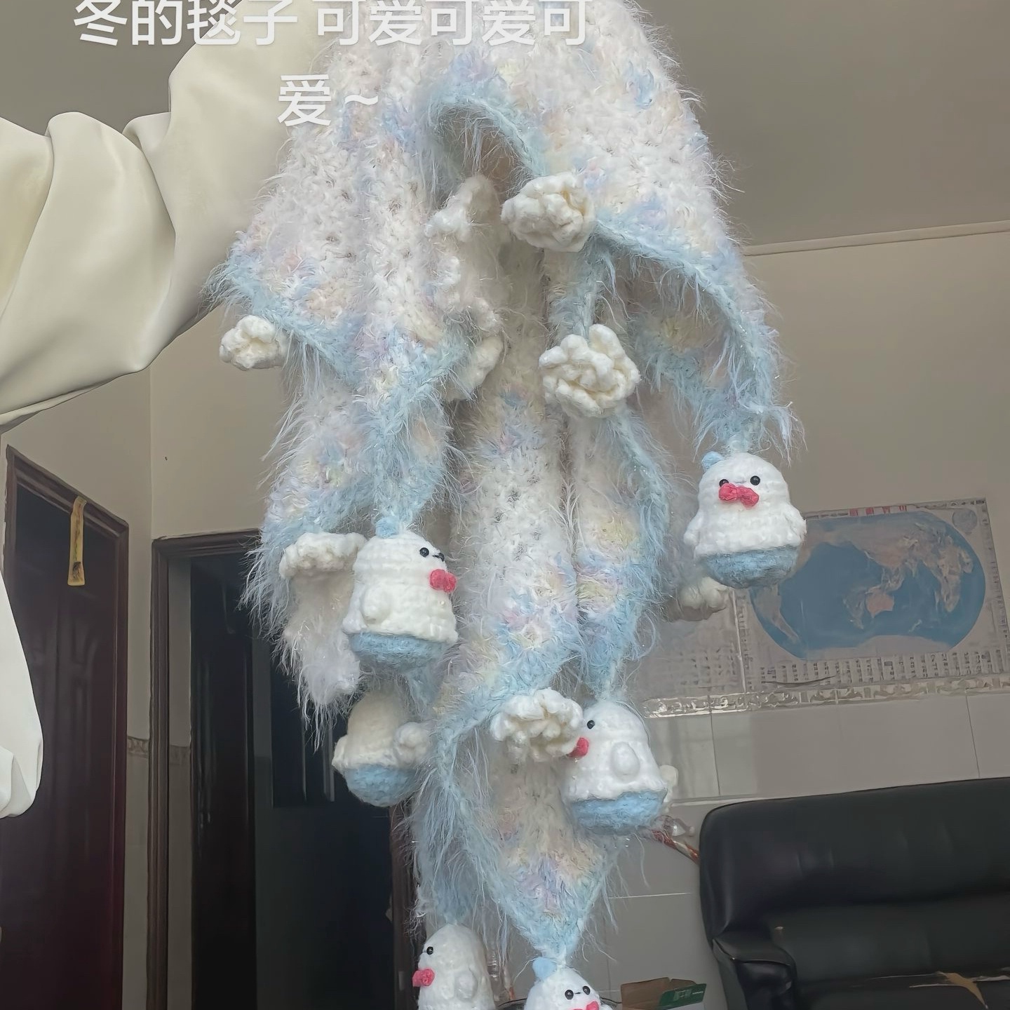 超萌小雪人毛毯DIY材料包含工具教程可爱新款冰雪保暖毯子