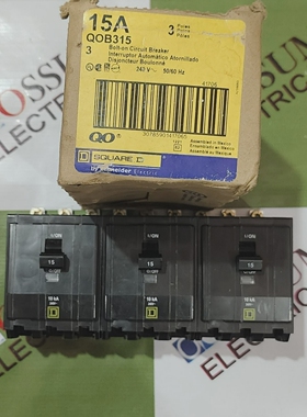 SQUAREDQOB315CIRCUITBREAKER15A220VAC10KA批量3件快