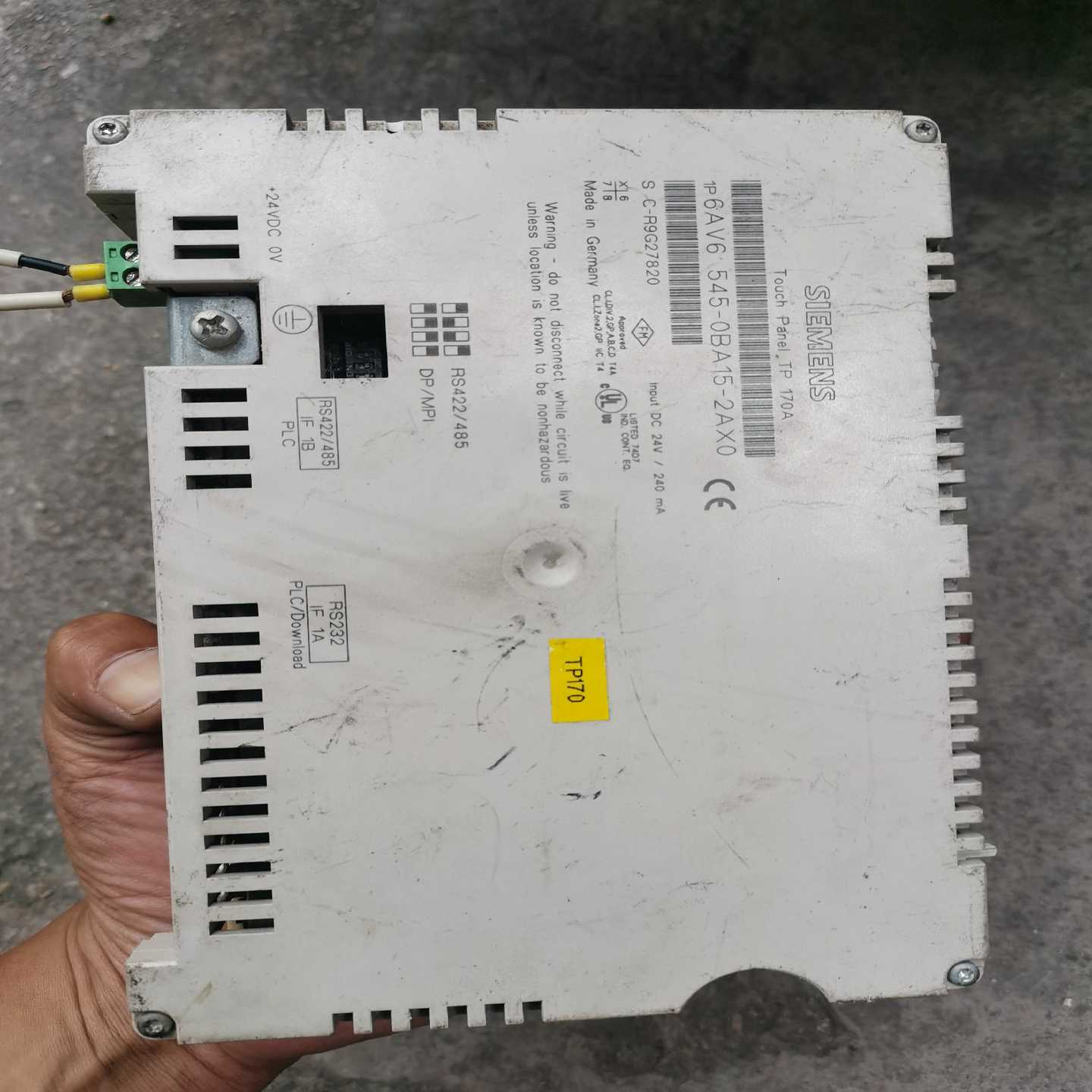议价西门子触摸屏,6AV6545—0BA—2AX0!通电没反应现货/v维修