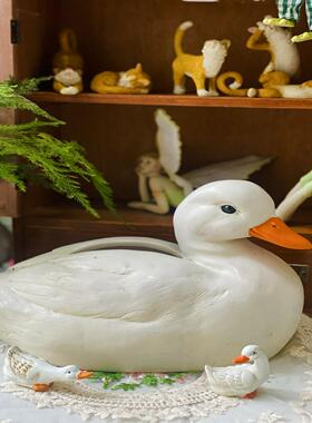 网红维尔柯鸭子纸巾盒装饰品摆件家用客厅茶几抽纸收纳盒个性创意