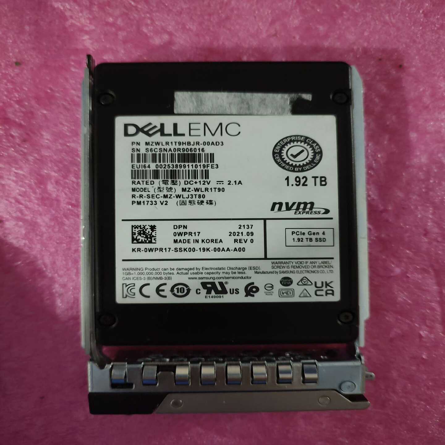 DELLEMC0WPR171.92TBNvmeP询价