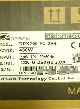 全新DPSON伺服驱动器DPX200-F1-0R4，400W-议价