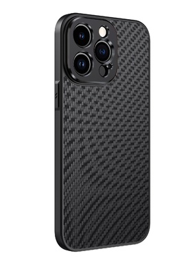 手机碳纤维纹路保护壳17MM手机外置镜头螺纹壳子适用于iphone系列