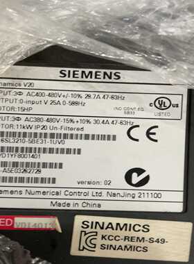 6SL3210-5BE31-1UV0V20变频器1~询价