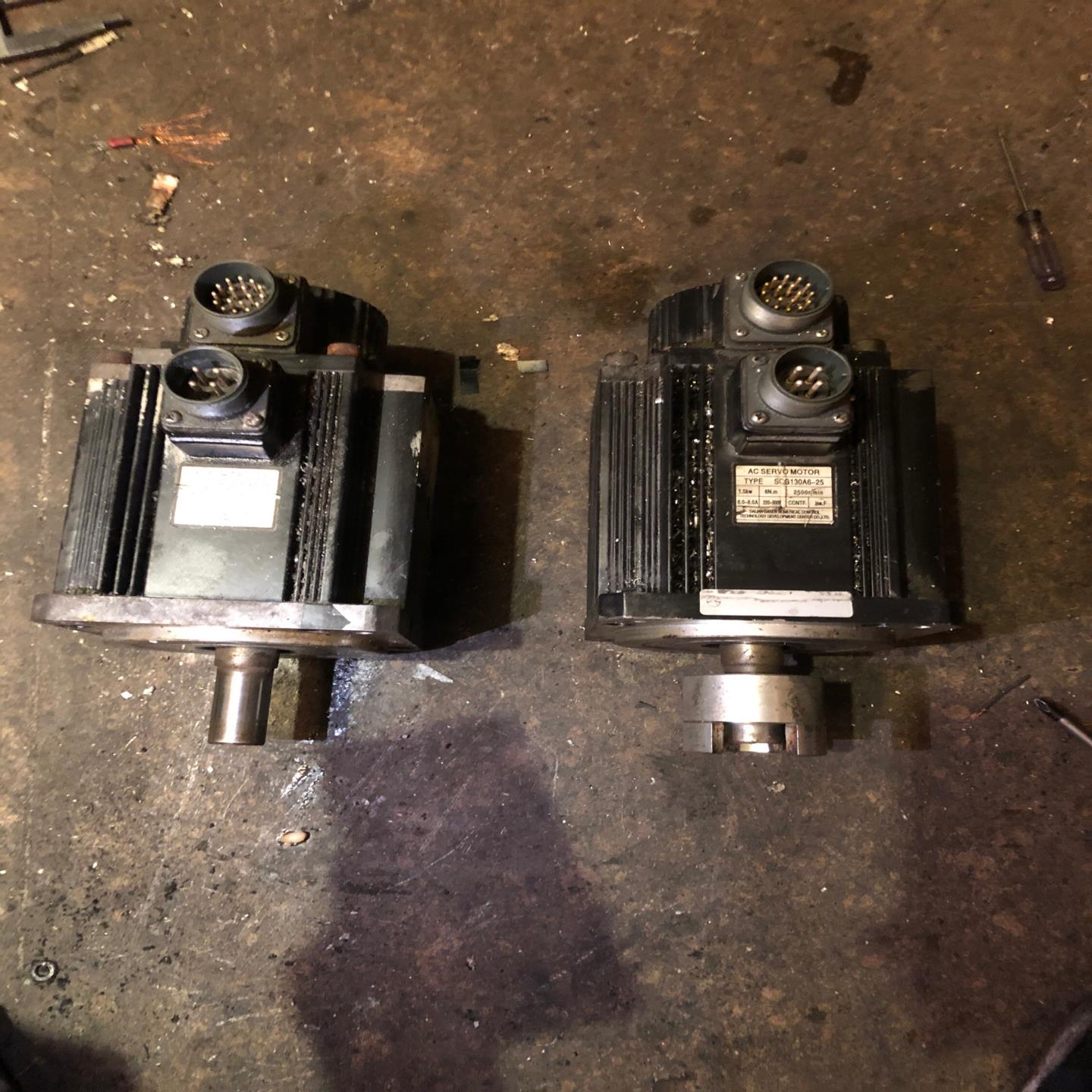 大森伺服电机SCG130A6-25，有2只，功能正常，运费倒【博航商行】