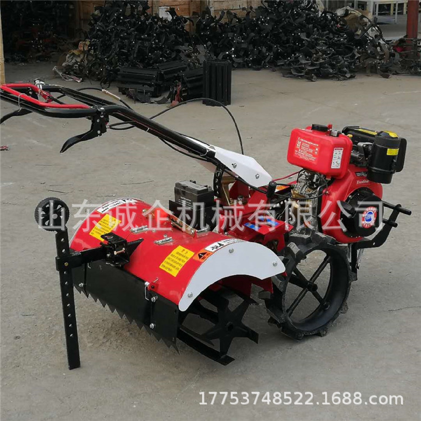 小型微耕机四驱后旋旋耕机菜地大棚开沟器
