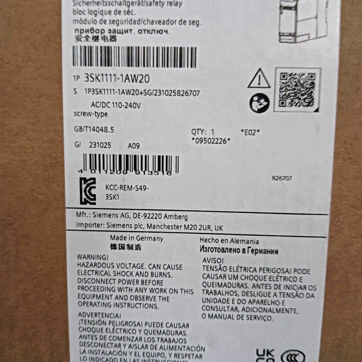 3SK1111-1AW20继电器议价