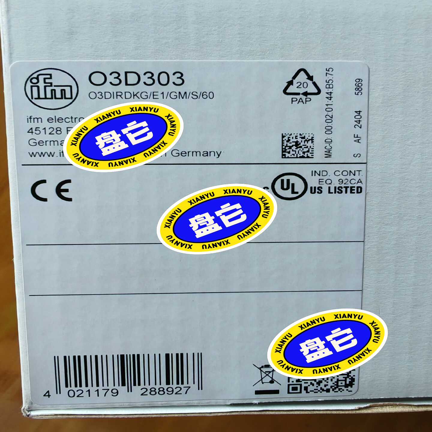 IFM易福门3D传感器O3D303，报价为准，实单询价