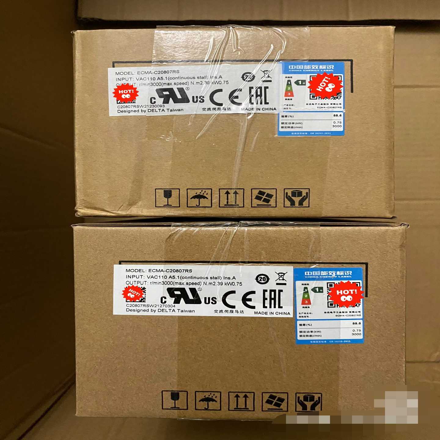 全新原装台达伺服电机，型号ECMA-C20807RS，数量多--议价商品