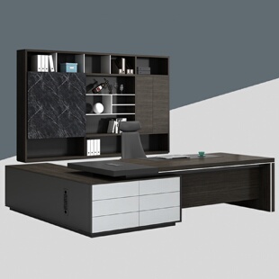 老板桌大班台简约现代大气总裁桌主管桌办公家具广东佛山家具