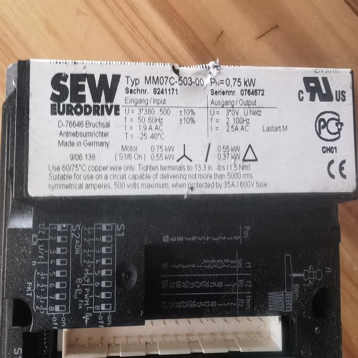 SEW变频器MM07C-503-00询价