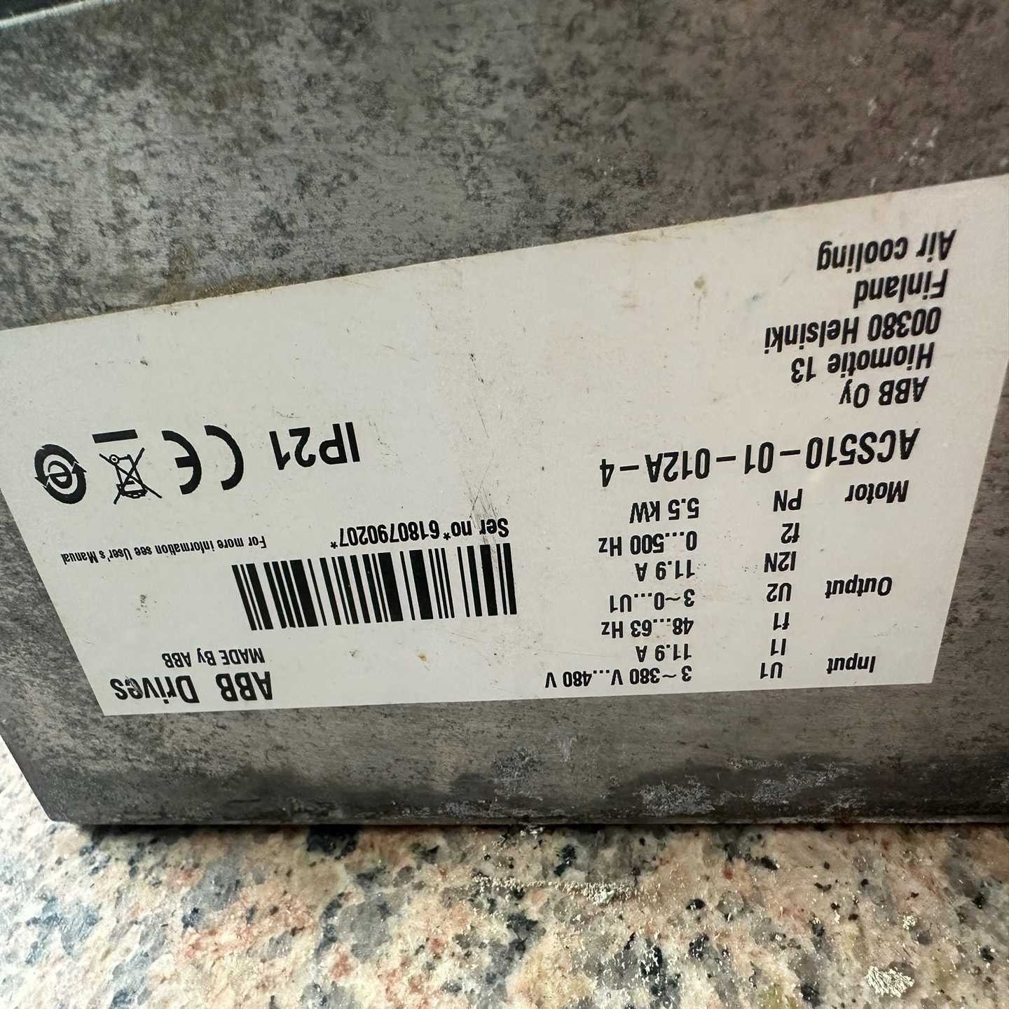 议价ABB变频器ACS510-01-012A-4，5.5kw，拆